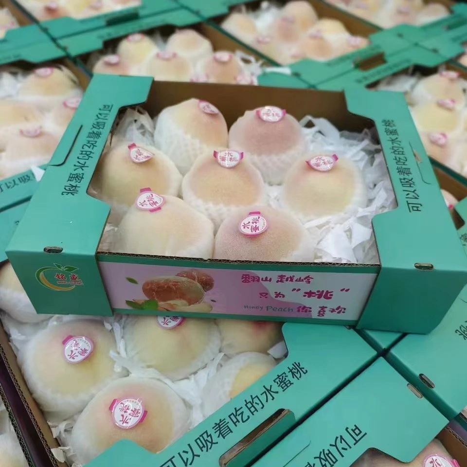 白凤水蜜桃整箱 超级甜桃子同城送