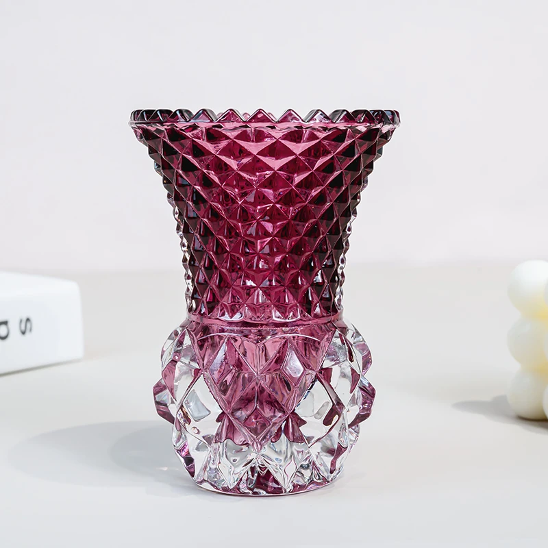 【甄选】ins风花瓶摆件客厅插花高级感轻奢水晶玻璃花瓶插花水培