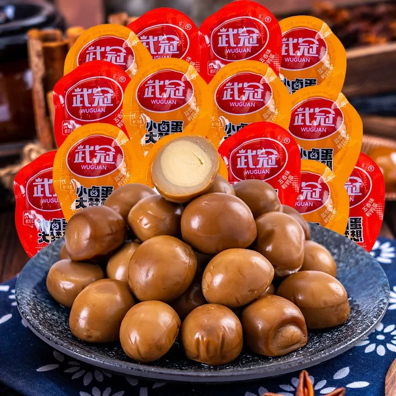 五香盐焗鹌鹑蛋爆汁美味小吃30枚零食追剧