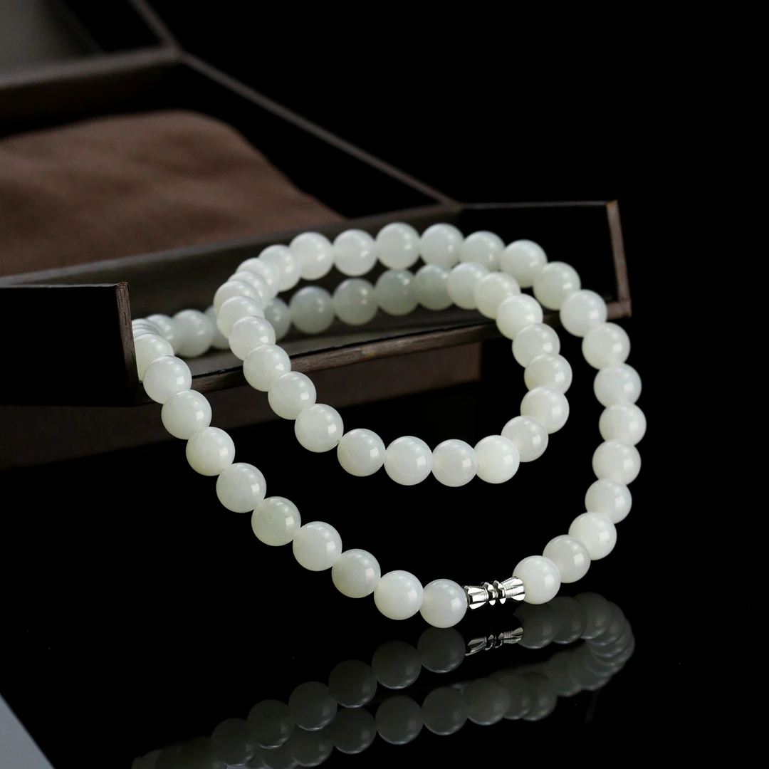 天然正品和田玉项链妈妈链公主毛衣链