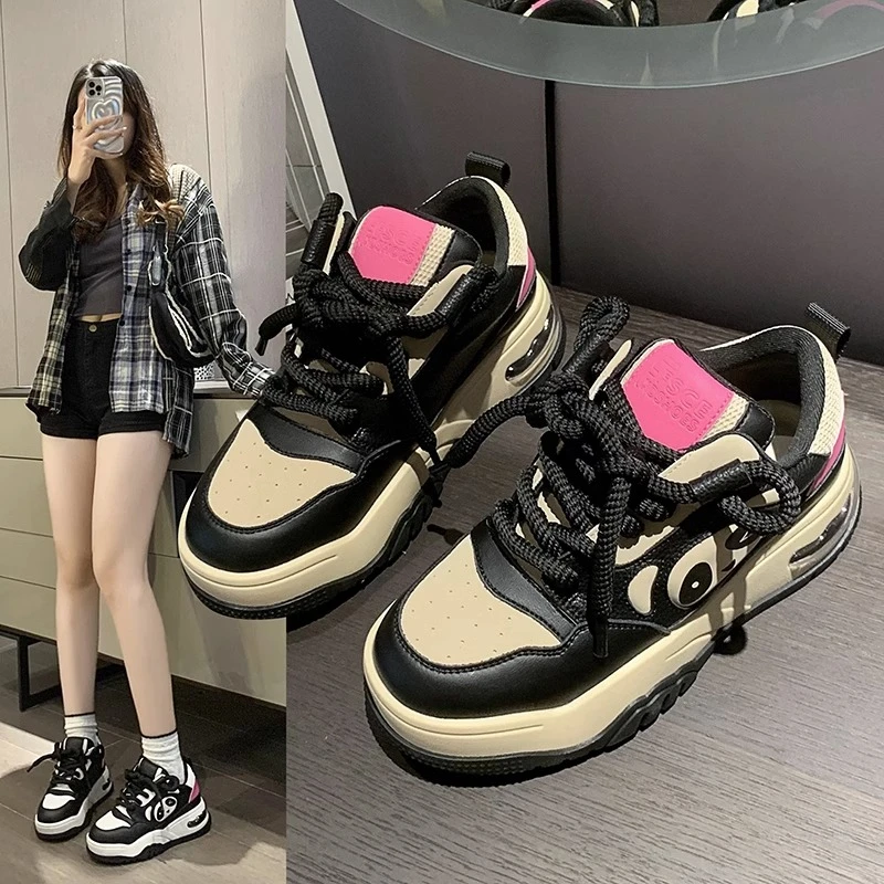 2023秋冬新款网红爆款厚底运动女鞋板鞋小白鞋熊猫鞋百搭软底鞋