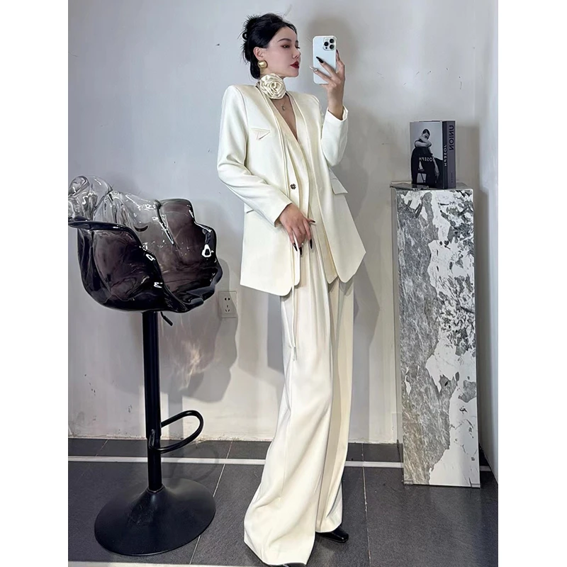 女总裁高端时尚装美业老板西装套裤套装干练洋气显瘦职场两件套