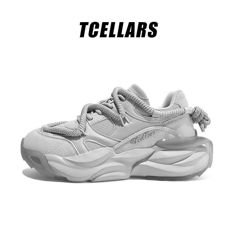 TCELLARS新款百搭潮流老爹鞋运动时尚休闲鞋厚底增高透气男女同款