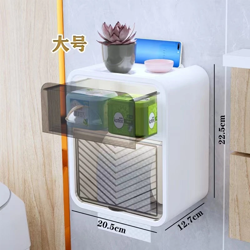 智能卫浴必备双层纸巾置物架