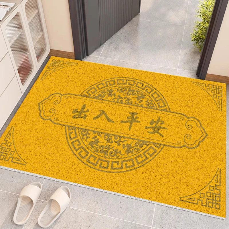 金色地垫入户门垫大门口进门地毯黄色出入平安防滑脚垫子耐造可裁