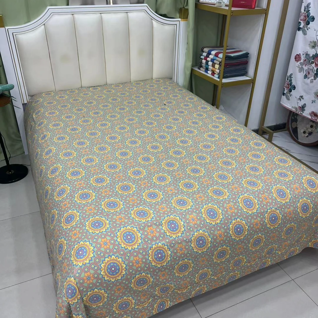 春夏款亲肤棉床单（金玉满堂）绿