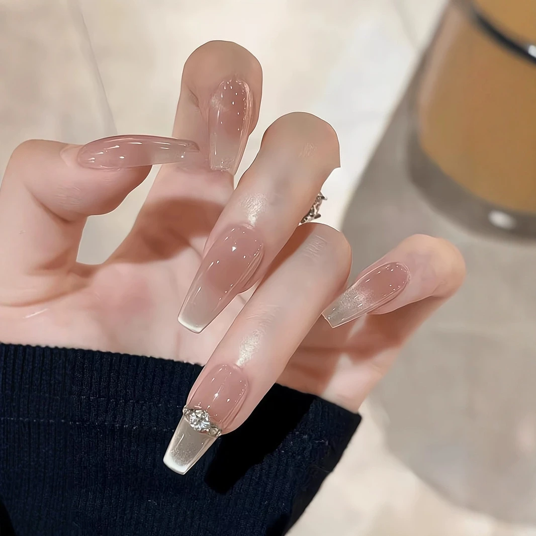 【落日婚礼】纯手工穿戴甲秋冬法式猫眼美甲高级感轻奢美甲穿戴甲片