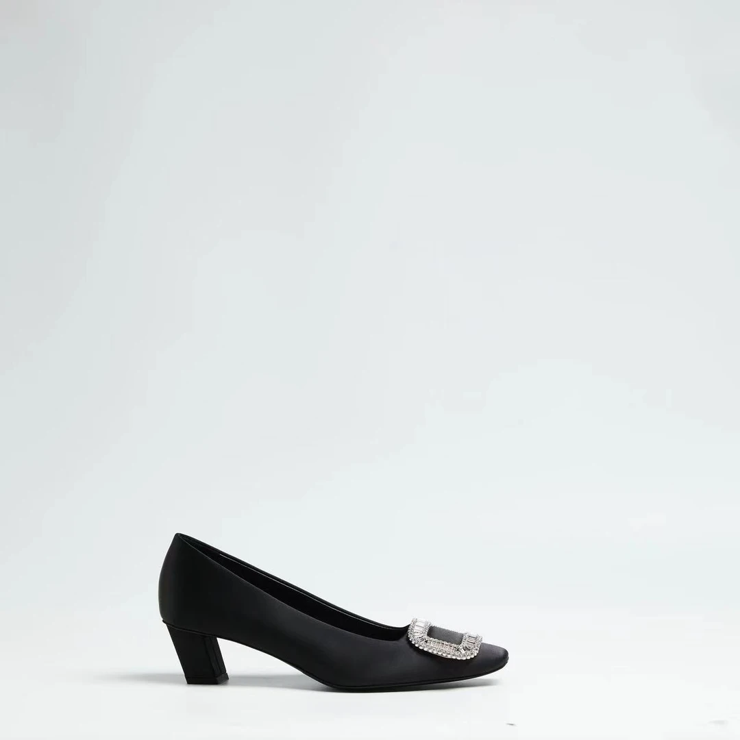 【方扣中跟】春季百搭气质时装方根高跟鞋方扣方头通用时尚