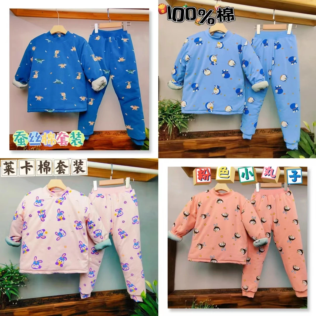 新款小学生棉服套装莱卡面料棉衣棉裤