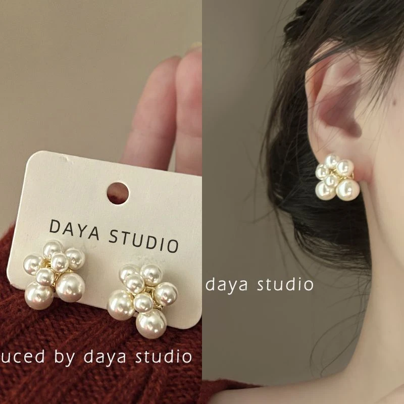 法式高级感轻奢设计感耳钉女夏季出游设计感百搭新款潮耳钉耳饰