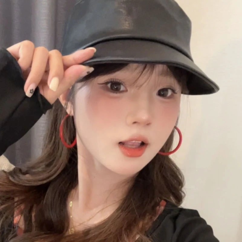 合金耳饰 夸张几何圆形耳环复古港风气质耳圈2024新款时尚耳饰女