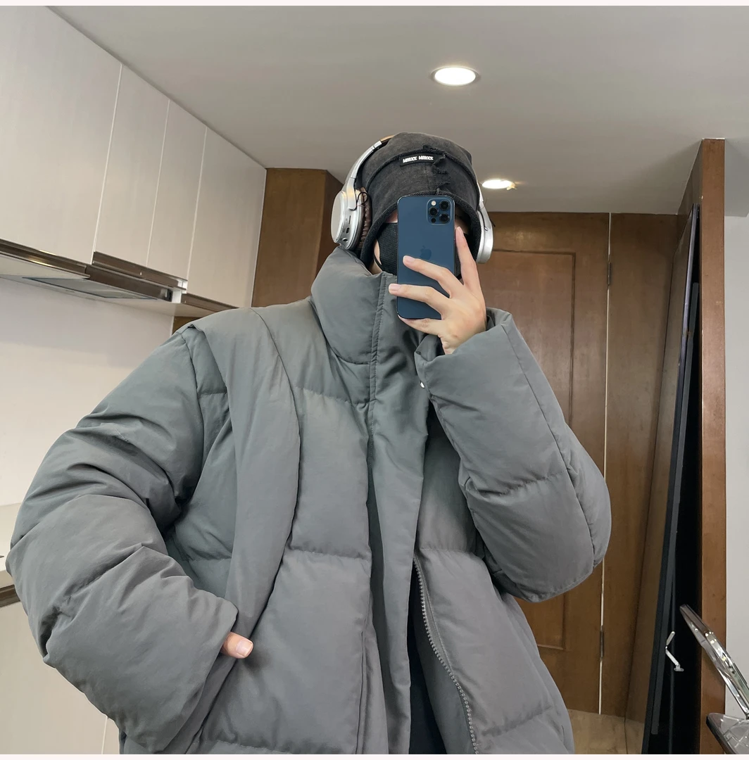 小众立体裁剪短款棉服加厚保暖韩版冬季立领冬装百搭潮牌面包外套