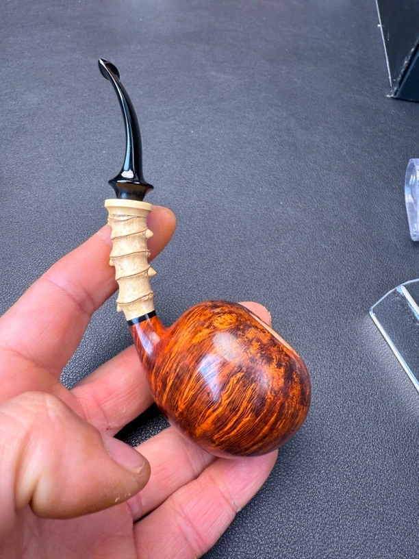 唐先森亲工石楠木手工烟斗竹节苹果
