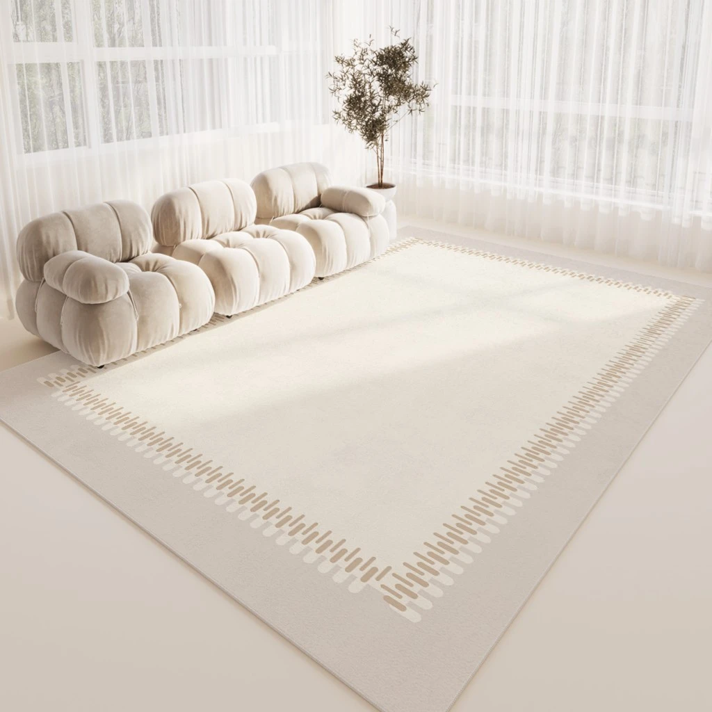 简素客厅地毯现代轻奢沙发毯北欧简约茶几毯卧室床边地毯家用几何