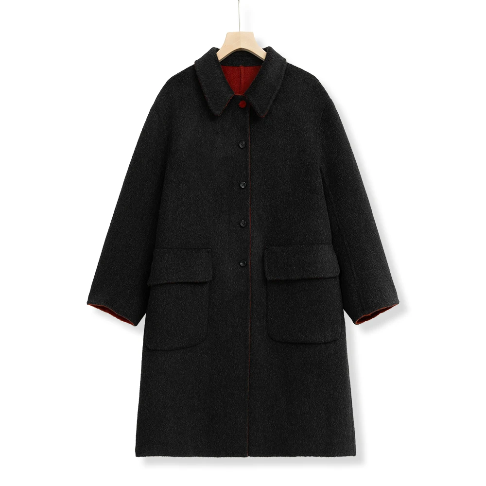 【超模大衣】轻奢设计女士毛呢外套百搭气质3971-344-5868