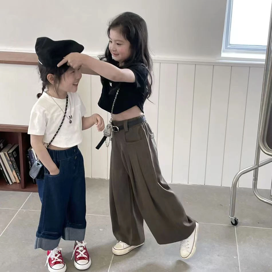 【晓晓破价专属】辣妹甜心爆品夏季女童巨百搭莫代尔短袖上衣