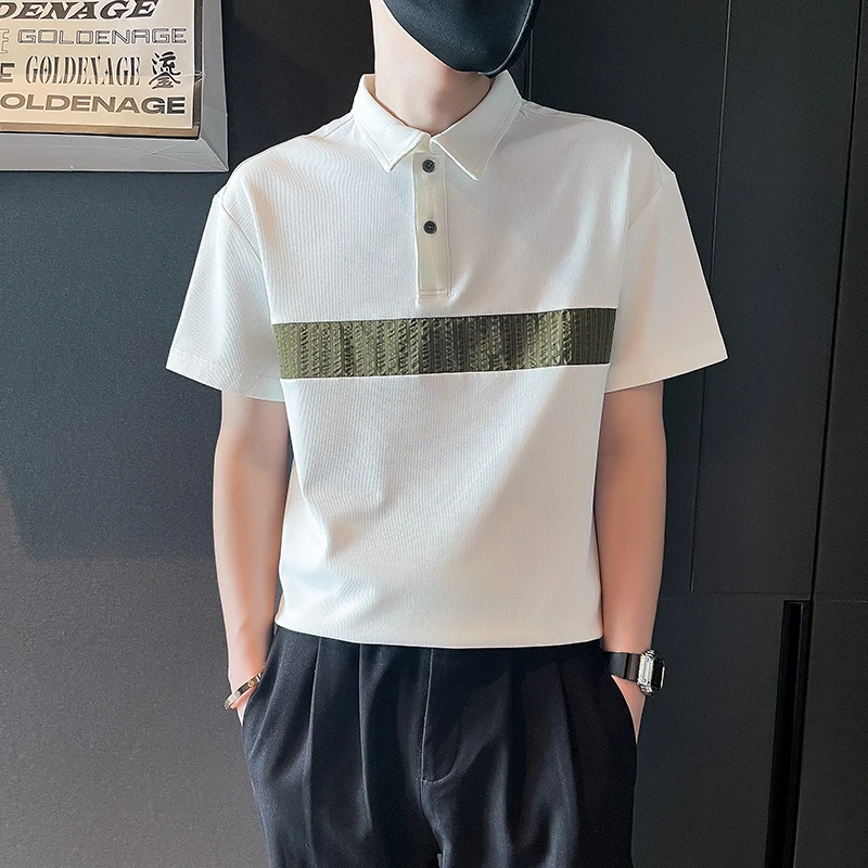 衬衫男短袖男款POLO衫夏季新款轻熟风高级感男装翻领T恤潮流痞帅