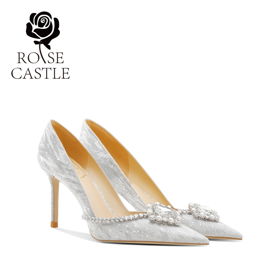 巴洛克王冠rosecastle婚鞋女新娘鞋婚纱秀禾两穿成人百搭气质单鞋