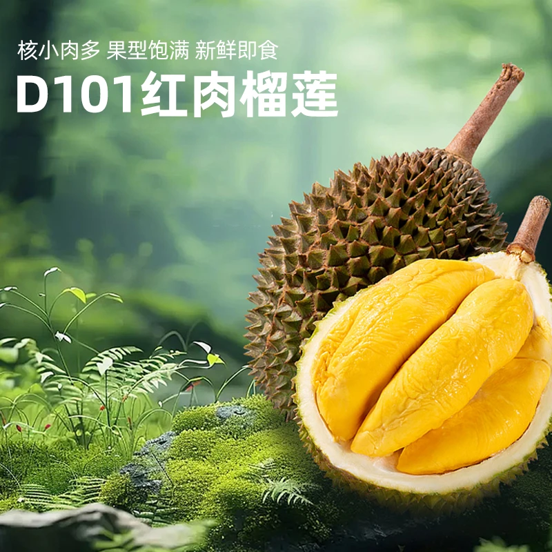 榴小年爆款【D101红肉】马来西亚进口液氮冷冻品质口感细腻树熟榴莲