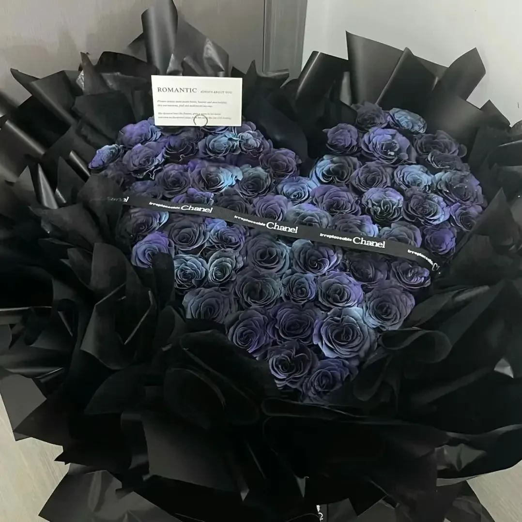 全国蓝色星辰玫瑰花束鲜花同城速递送老公生日礼物可定制鲜花礼盒