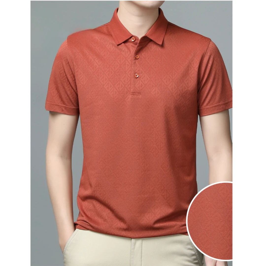 桑蚕丝正品高端商务休闲短袖翻领POLO衫夏新款