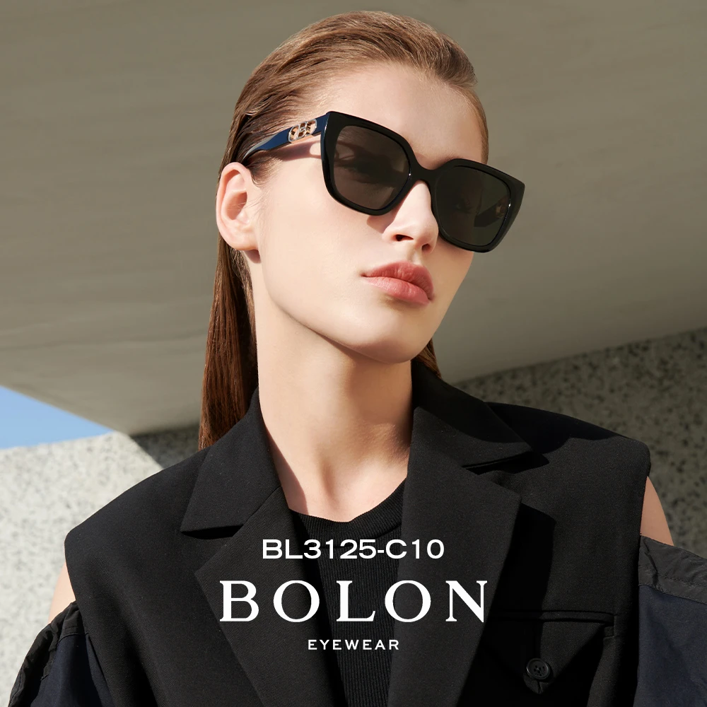 BOLON暴龙眼镜2023新品太阳镜大框时尚板材猫眼形女款墨镜BL3125