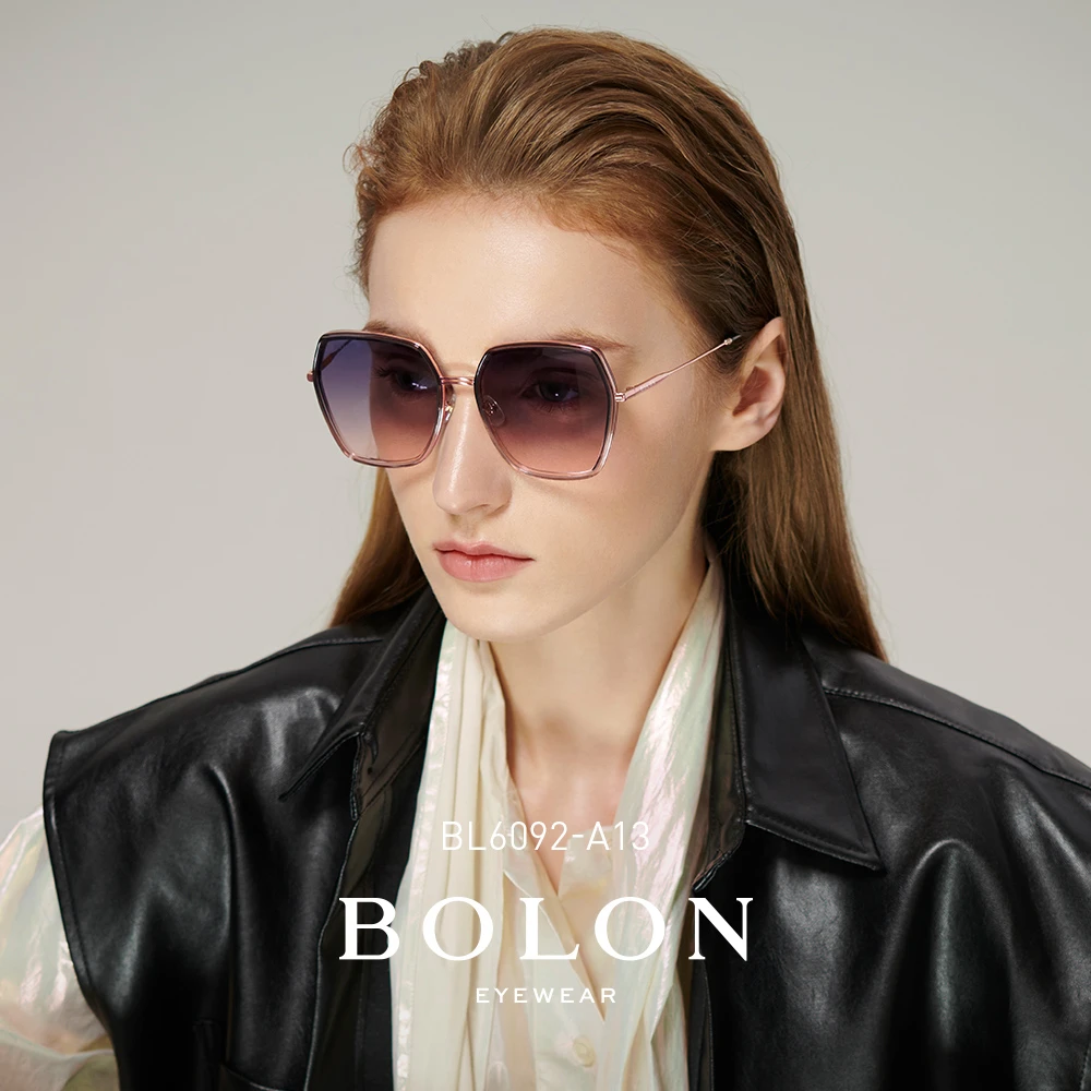 BOLON暴龙彩色太阳眼镜偏光太阳镜百搭蝶形潮流墨镜女BL6092