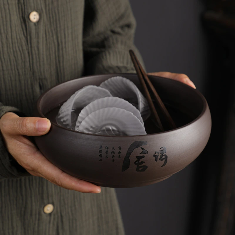 茶洗缸大号功夫茶具配件家用洗茶杯茶碗水盂小号复古客人笔洗器皿