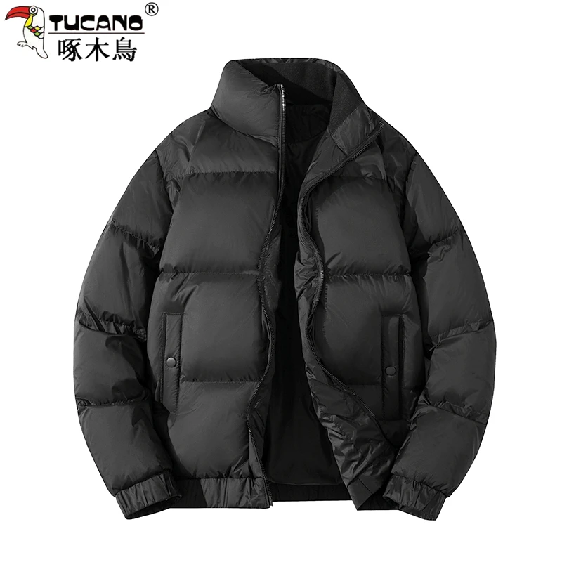 TUCANO/啄木鳥羽绒服短款23年新款男士立领冬季外套加厚面包服潮