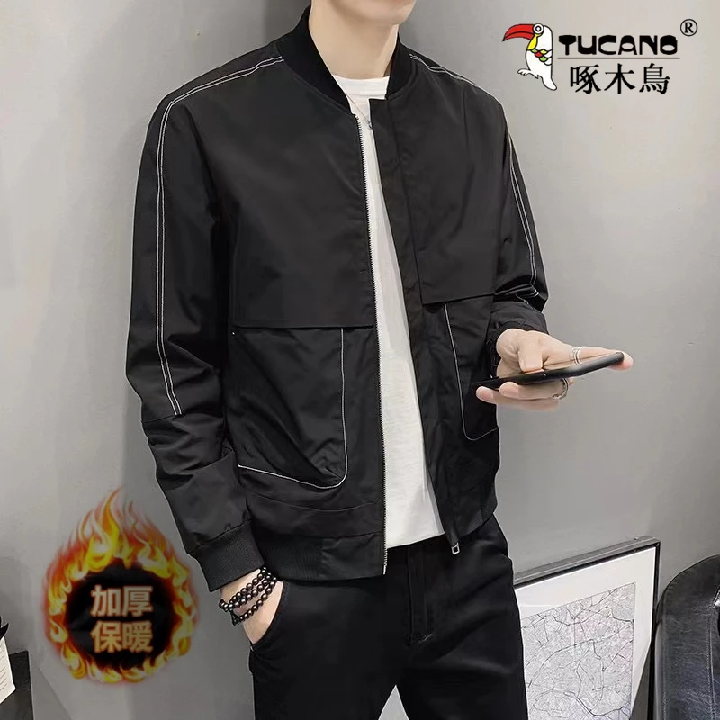 TUCANO/啄木鳥春秋冬季男新款休闲爆款加绒加厚上衣百搭帅气夹克