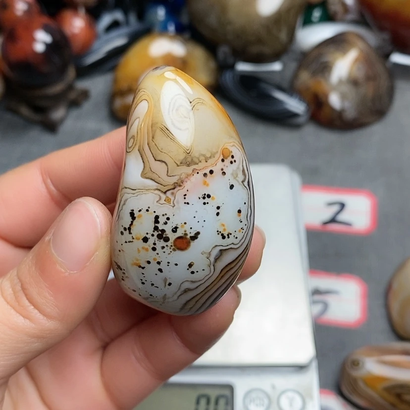 【闪购商品】玛瑙珠宝奇石未镶嵌李*儒打孔不退不换