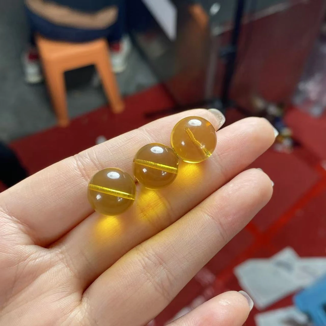 【小宝珠宝】18  S81770-金蓝珀单珠-多样性发一件-13mm