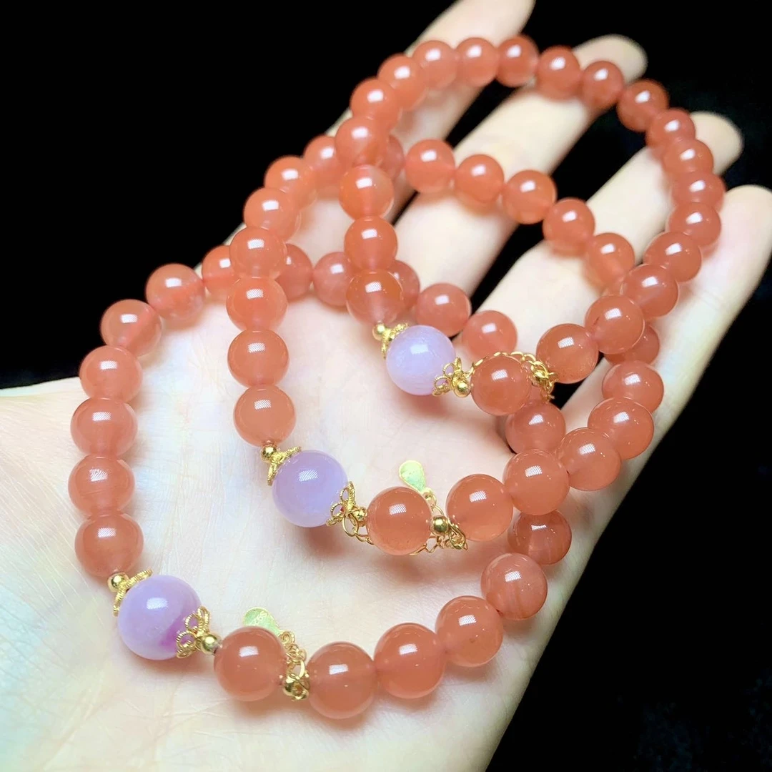 【小宝珠宝】16  T82224-南红DIY单圈手串-多样性发一件-8mm