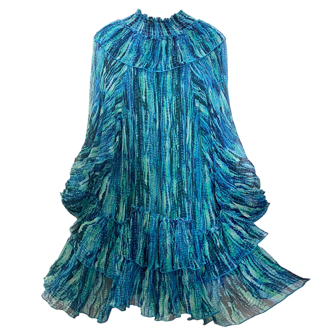 新款100桑蚕丝女士连衣裙女百搭女装短款连衣裙