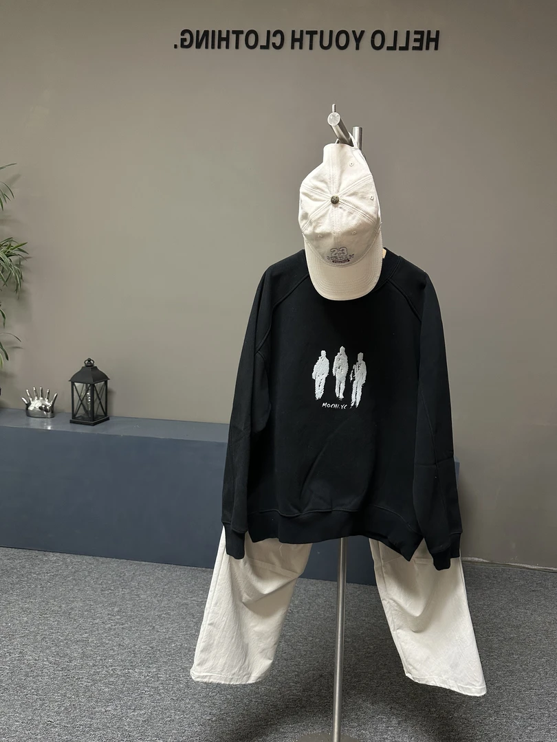 青少年加绒圆领卫衣宽松亲子装百搭时尚潮流