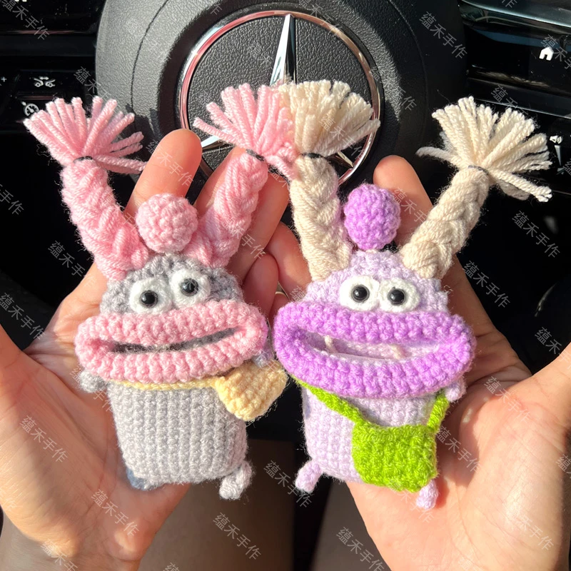 丑萌可爱香肠嘴钥匙包抽拉式大嘴钥匙套汽车遥控器收纳包门禁卡包