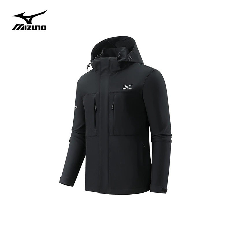 Mizuno/美津浓加绒外壳衣男女士秋冬防水透气户外休闲夹克外套男