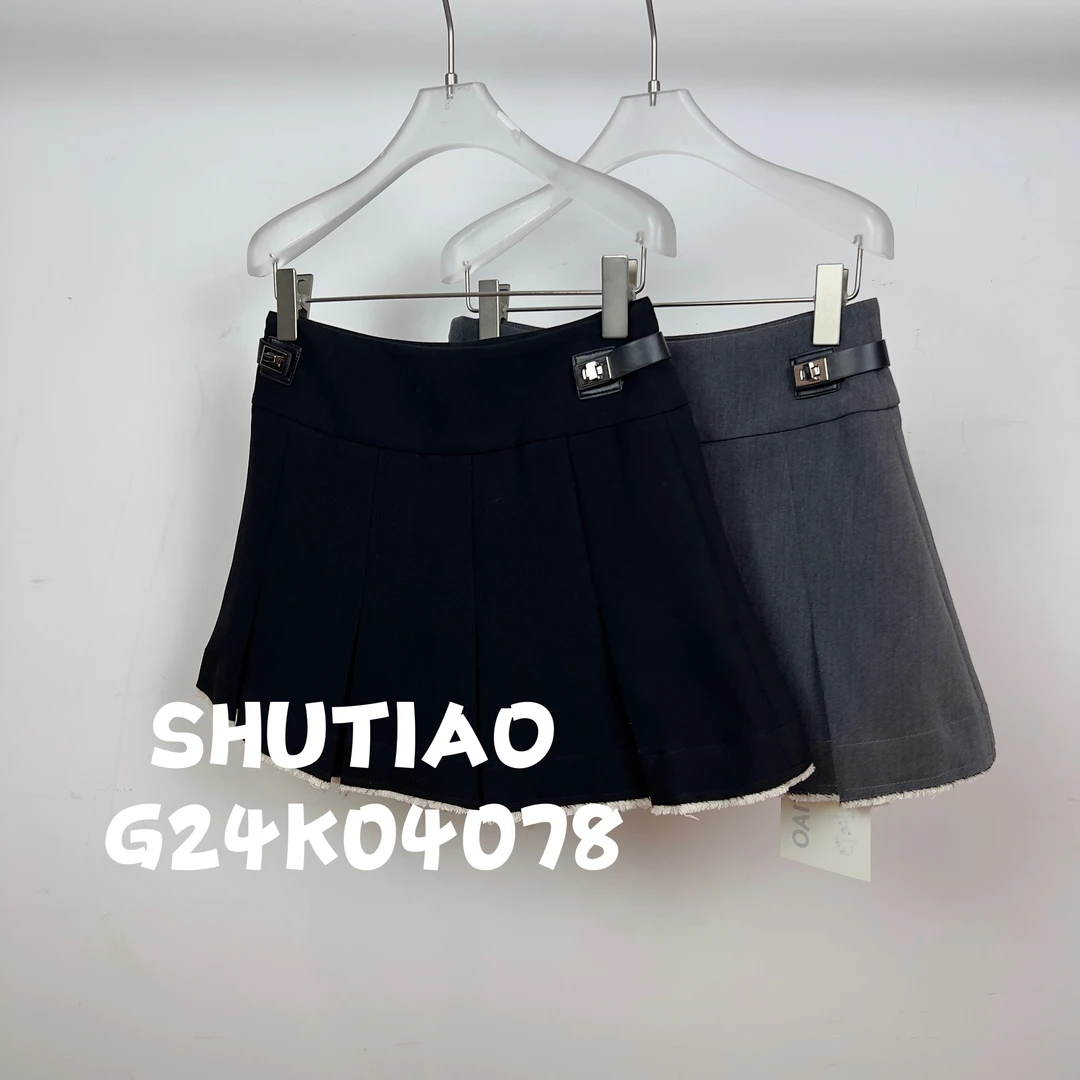 【SHUTIAO】2024秋冬：新款小众设计款短裙G24K04078