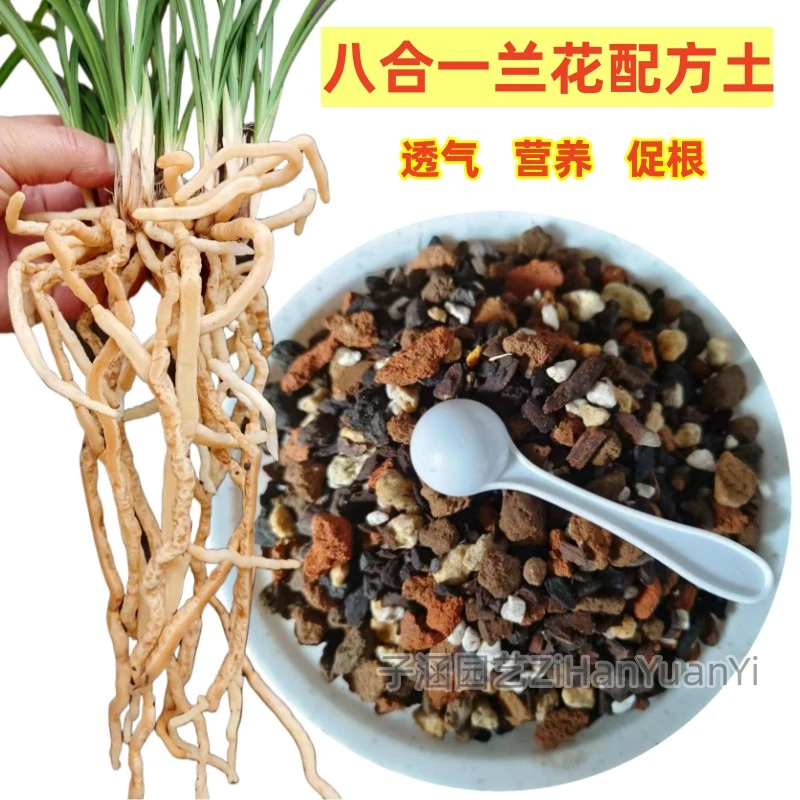 八合一兰花配方土颗粒加泥炭土兰草营养植料艺草春蕙兰蝴蝶兰介质