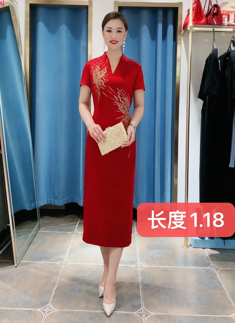 V领比翼双飞礼服17295