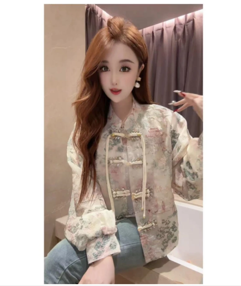 JY&JY橙子大大【惠质兰心】重工钉珠刺绣新中式国风上衣女外套15685