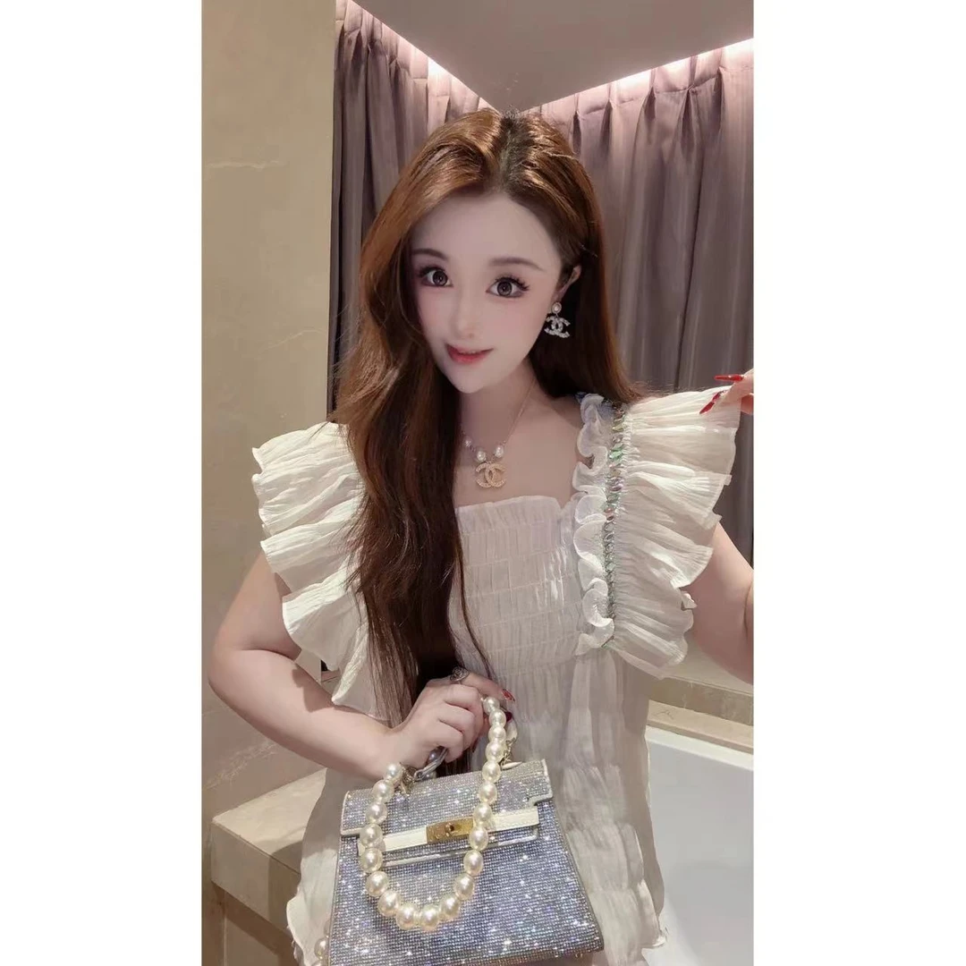 JY&JY橙子大大【奶甜芭比】方领飞飞袖衬衫 13308