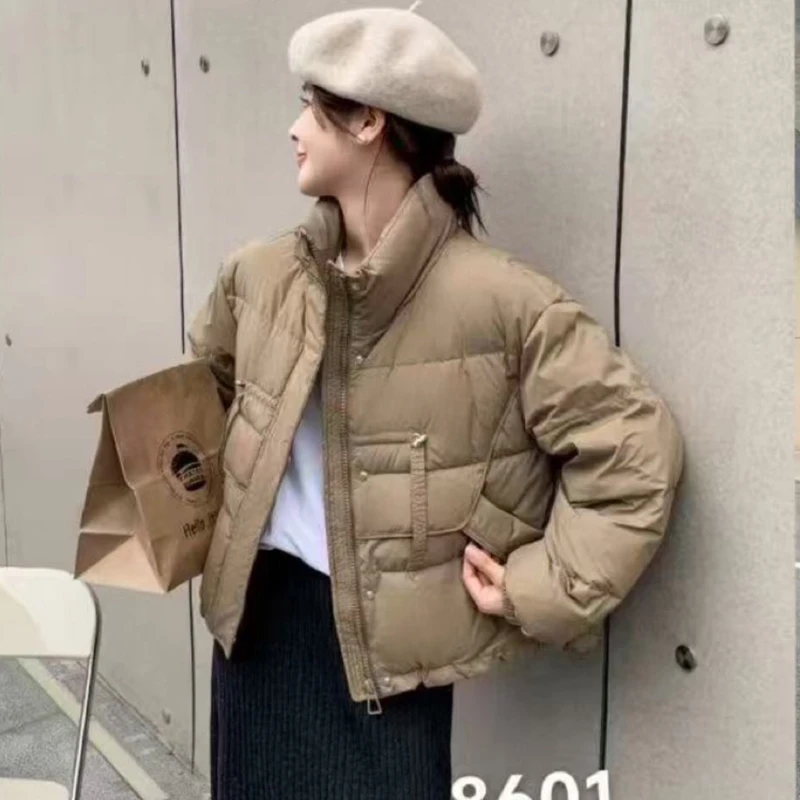 新款小个子短款羽棉服女高端洋气奢华气质名媛时尚休闲外套 8601