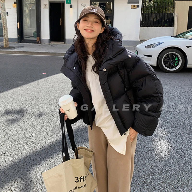 美式学院风短款加厚棉衣棉服女冬季新款氛围感穿搭宽松面包服外套