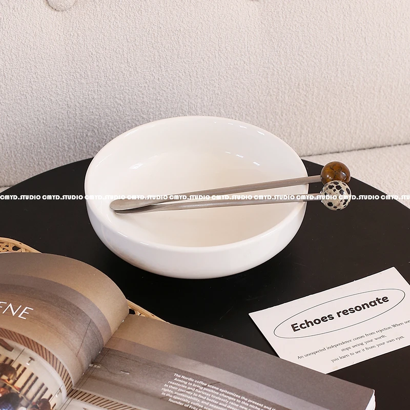 15*5cm 6寸罗森碗家用陶瓷碗沙拉碗高颜值酒店白瓷蒸蛋碗面碗饭碗