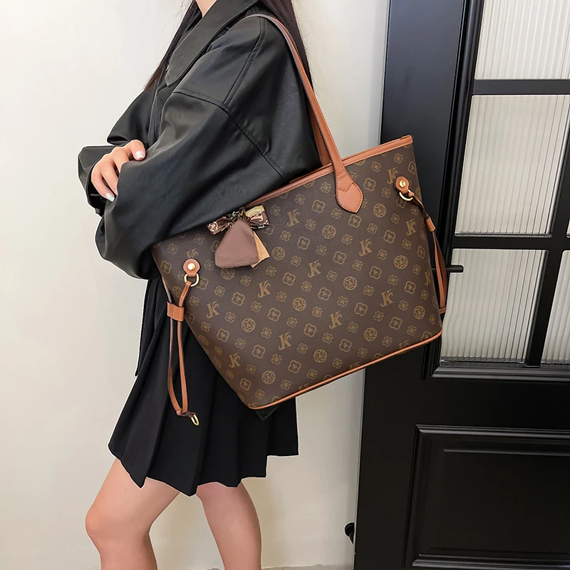 MONICA KIKI 女包轻奢时尚大托特洋气百搭经典单肩斜挎腋下女包