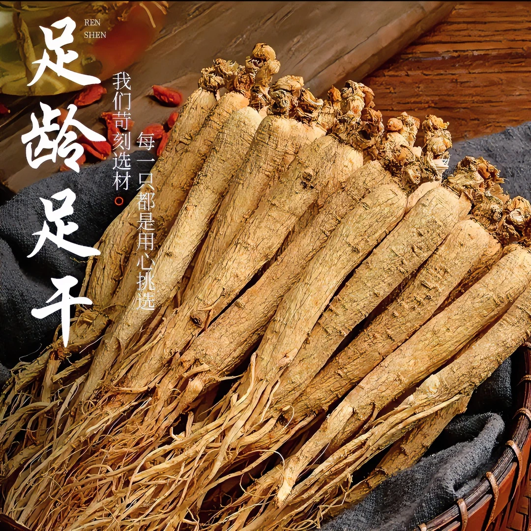 【长白山干人参】干人参生晒参 单只15克左右 煲汤泡水泡酒