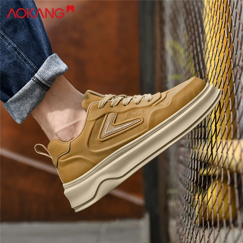 奥康正品男鞋秋季潮流百搭高级感防滑板鞋男士时尚网红休闲潮鞋