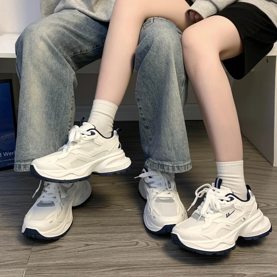 回力情侣鞋厚底百搭运动鞋女2025新款春夏透气软底老爹鞋男女同款