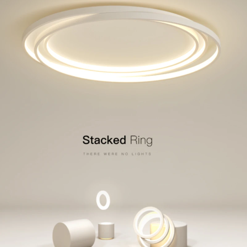 卧室灯简约现代led吸顶灯极简小客厅圆形餐厅灯书房房间灯具灯饰
